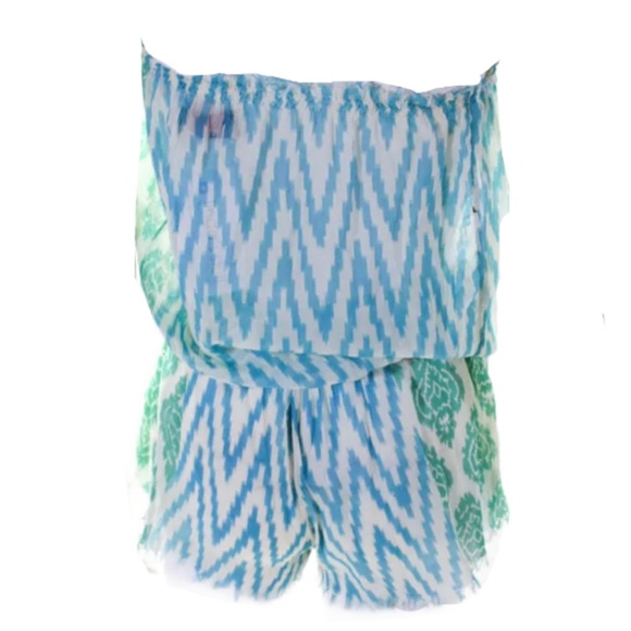 Pop Saint Barth Ikat Print Sheer Strapless Romperππ€π - Picture 3 of 10